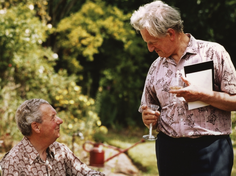 Benjamin Britten and Peter Pears at the Red House, with Christopher Hilton
